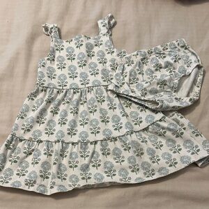 Charming Floral Kids Dress with Bloomers